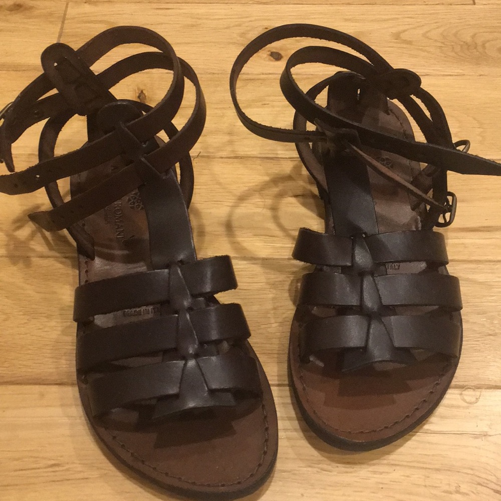 Leather gladiator sandals